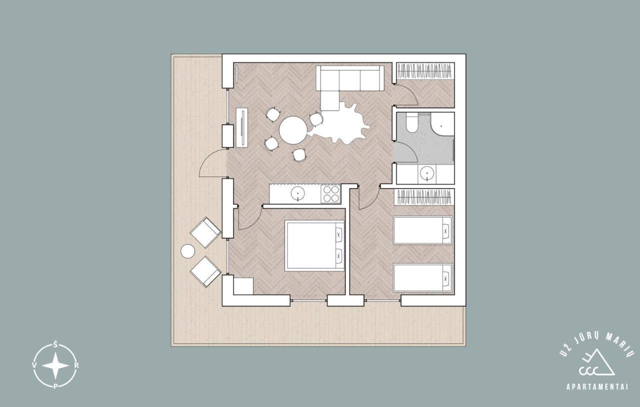 Uz Juru Mariu Apartman Juodkrantė Kültér fotó